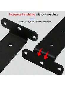 4pcs Black 4-Inch Invisible Wall Mount Brackets - Versatile, Sturdy Metal Shelf Supports For Drywall & Concrete Walls - Black - View 9