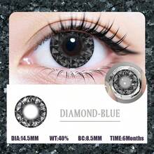 JEWELENS 1pair Blue Diamond Color Contact Lenses For Eye Makeup - Grey - View 5