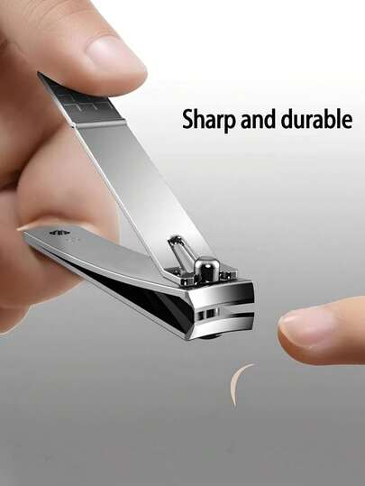 1pc Large Size Nail Clipper, Sharp, Thick Nail Trimmer, Anti-Splash, Portable, Metal, Durable