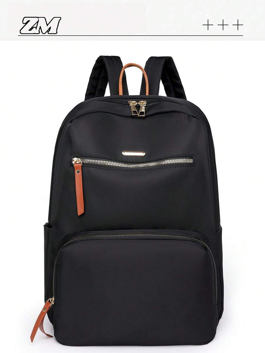 Waterproof Large Capacity Backpack, Fashionable & Versatile - Black - View 1