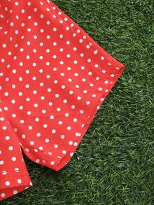 Summer Baby Girls Butterfly & Strawberry Decor Camisole Top And Shorts Set - Red - View 7