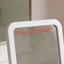 1 Pack "Trust In God" Self-Adhesive Glitter Stickers With Heart Pattern - Christian Religious Decor, Reflecting Reverence For God And Sincere Aspirations For Life, Perfect Decoration For Church Services, Sunday School Classes, Christian Youth Gatherings