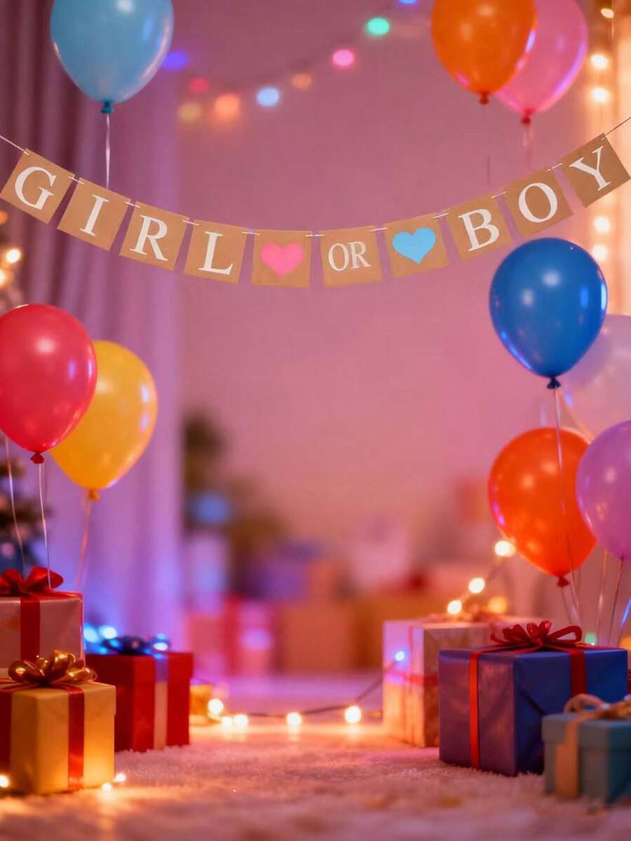 10 piezas Revelación del género del bebé, Fiesta, Papel kraft, Banderas de tiro, Decoración de celebración, Decoración festiva, Decoración de Acción de Gracias, Decoración de aula, Ramadán, Eid, Decoración de cumpleaños, Decoración de fiesta, Día de San Patricio, Navidad, Decoración al aire libre, Día de San Valentín, Carnaval, Reunión, Decoración de graduación, Decoración de carnaval, Decoración de Halloween, Decoración de aniversario - Multicolor - Ver 1