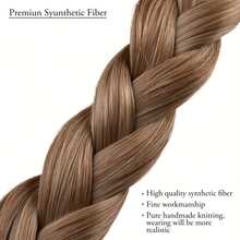 Diadema tejida hecha a mano ajustable - Tocado de fibra natural resistente a altas temperaturas para mujeres - Multicolor - Ver 4