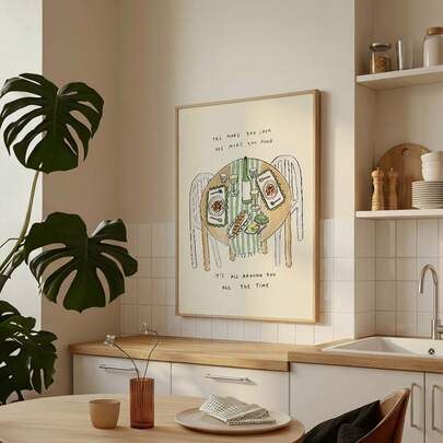 1pc I'Ve Seen It All Lyrics Wall Art Picture The More You Look The More You Find Canvas Print Paintings|French Retro Minimalist Music Art Sage Green Decorations For Kitchen,Bedroom,Living Room Or Office Home Decor,Whimsical Dining Area Poster,Gift For Her,Unframed Or Framed