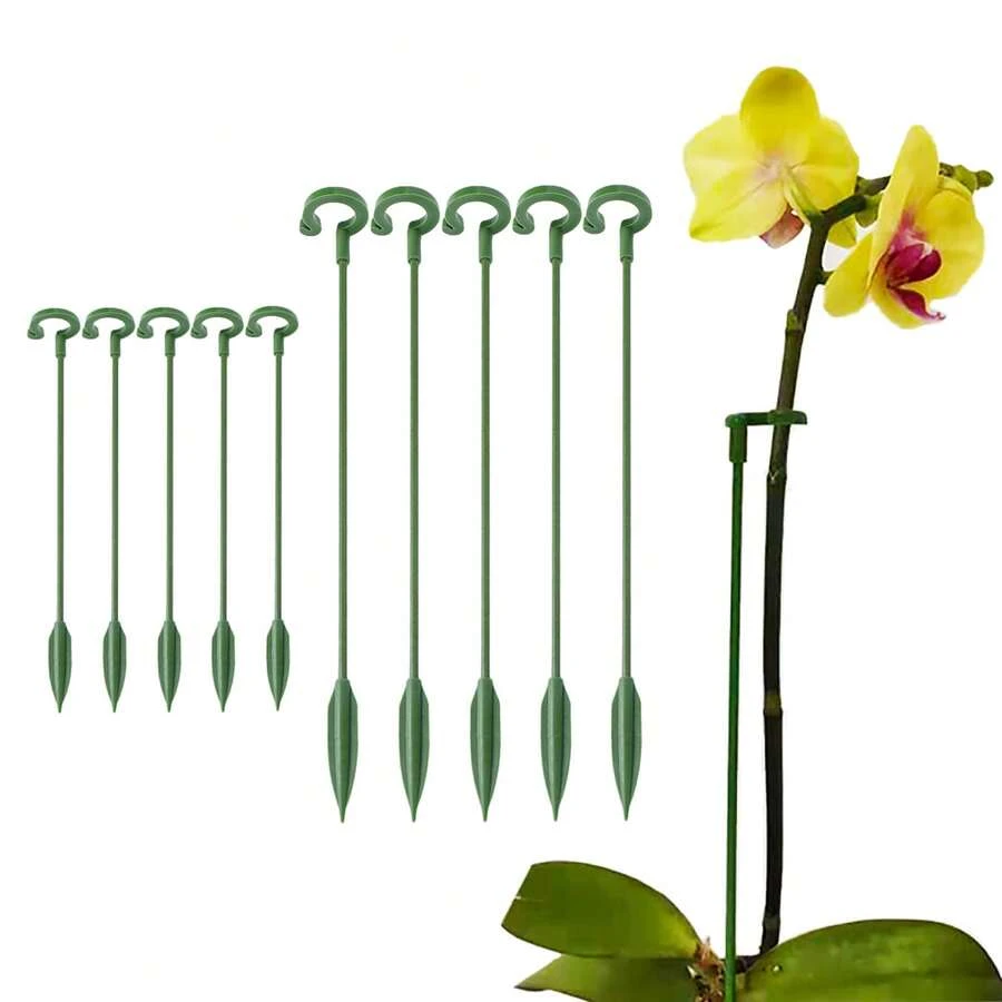 5Pcs Garden Plant Support Stakes Easy To Use Bonsai Phalaenopsis Bracket For Potted Plant - Green - View 1
