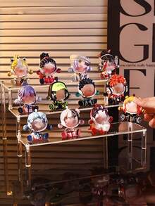 1pc 20cm Acrylic 3-Tier Display Rack, Simple Rectangular, Sturdy Stand, Perfume & Cosmetic Storage Organizer, Vanity & Bathroom Decor, Valentine's Day Gift - White - View 5