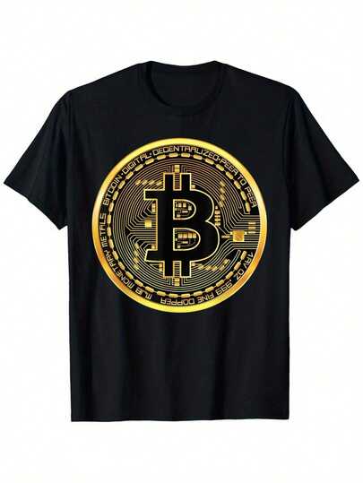 Camiseta de moneda criptográfica Bitcoin BTC con diseño de cadena de bloques, ideal para hombres y mujeres, 100% algodón, tallas S-XXXL