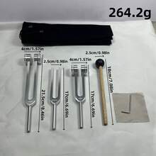 1 Set Tuning Fork Bag Kit, 128Hz, 256C, 512Hz, 528Hz Frequency Combination, Suitable For Yoga And Meditation, Gift For Women - Multicolor - View 9