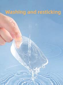 2pcs Classic Invisible Transparent Silicone Soft High Elastic Comfortable Washable Height Increase Insoles Suitable For Sports Shoes - Clear - View 3