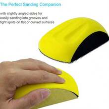 Lote de 2 bloques de lija de mano de 127 cm redondos y con forma de mouse para discos de gancho y bucle de 12 7 cm ideal para restauración de muebles de madera manualidades y manualidades - como en la foto - Ver 6