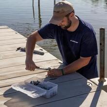 Akro-Mils 09912 CLPUR 12-Inch Plastic Art Supply Craft Storage Tool Box Semi-Clear - Claro - Ver 2