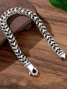 1pc Heart-Shaped Bracelet For Men, Fashionable, Versatile, High-End, Suitable As Valentine's Day Gift - E325 - View 4