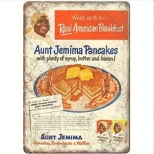 1 pieza, Letrero de metal vintage retro de 8x12 pulgadas con el diseño de la mezcla para panqueques y waffles de la tía, decoración para el hogar, bar, patio o jardín. - Multicolor - Ver 1