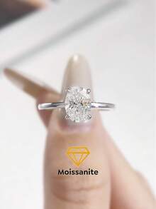 Anillos de compromiso finos para mujer - Plateado - Ver 1