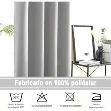 Cortinas Blackout Premium, 2 Paneles de 264 x 214 cm - Privacidad, Confort y Control de Luz ()(Perla) - Multicolor - Ver 9
