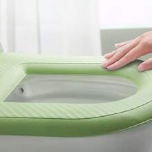 EVA Material Toilet Seat Cover, Adhesive Toilet Mat, Universal Toilet Set, Seasonal Household Toilet Seat Cover, Washable Toilet Cover - Multicolor - View 3