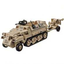 1000+Pcs/558pcs Yellow Armored Vehicle Building Blocks Set, Model Building Blocks, Assembly Blocks, Valentine's Day Gift, Christmas Gift, Birthday Gift - Multicolor - View 4