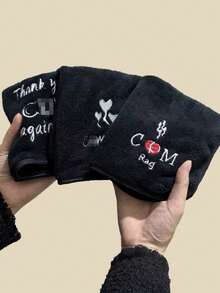 Valentine's Day Towel Gift - Embroidered Absorbent Square Towel For Boyfriend Or Husband, Funny Gifts For Him,Anniversary,Boyfriend Husband, Men Birthday Gift Ideas,Practical And Romantic Gift For Newlyweds' Anniversary, Available In 1pc/3pcs, 11.81*11.81 Inches