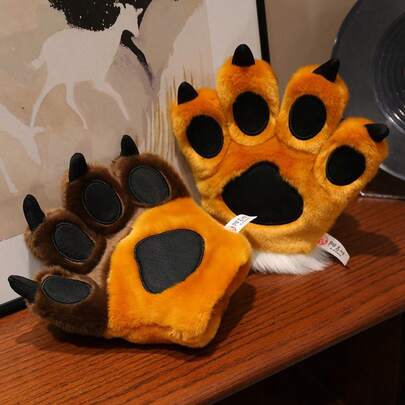 创意柔软的老虎、棕熊和熊猫毛绒玩具、爪子手套、派对玩偶、亲子互动玩具、儿童安抚玩偶和陪伴玩偶、情人节送给男女朋友的礼物。