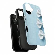 Compatible con los modelos de fundas de teléfono  17, 16, 15, 14, 13, 12, 11, 10, 9, 8, 7, X, XS, XR, Plus, Air, Pro, Max, SE, SE3, SE2.Esta funda para teléfono presenta un diseño de lazo simple y elegante con una construcción de doble capa que proporciona resistencia a los golpes, haciéndola duradera y robusta. PMGH - Colores mixtos - Ver 9