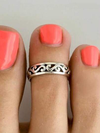 1 Pc Stylish And Simple Geometric Vintage Copper-Silver Ring, Suitable For Women To Wear Daily, At Parties, On Beach Vacations, Or As A Casual Gift.