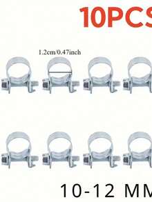 Mini Soft Tube Clamp Fuel Line Gasoline Pipe Clamp Fastener - Silver - View 12