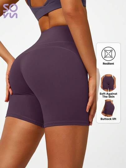 Soyun Quần tập yoga bó sát nâng hông một mảnh màu nude dành cho nữ, phù hợp cho tập luyện đạp xe ngoài trời và yoga