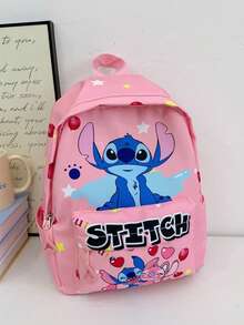 Official Stitch Character Printed Backpack - Bright Purple Fashion Everyday Backpack, Suitable For Travel And Daily Use - Large Capacity Commuter Backpack With Practical Front Pocket And Adjustable Shoulder Straps - Lilo & Stitch Themed Gear, Must-Have For Fans And Students - Multicolor - View 15