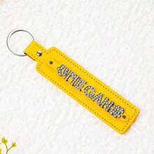 Custom Rhinestone Name Keychain, Personalized Leather Car Accessory, Letter Keychain, Backpack Charm - Multicolor - View 20