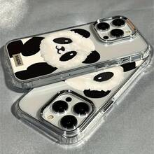 Funda de teléfono linda 1pc Marco de foto con temática de panda Funda de teléfono suave compatible con iPhone 17 16 15 14 13 12 11 Pro Max AIR 14 15 16E Plus XS XR X 8 7 SE 2020. Tu teléfono también merece un pequeño regalo. - 1 pieza - Ver 5