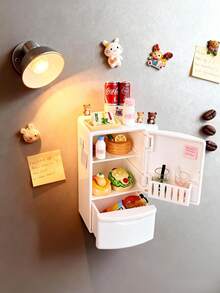 1/16个冰箱贴，冰箱装饰，冰箱贴，冰箱贴纸，厨房冰箱贴，包含15个随机玩具，可爱冰箱贴，白板贴，装饰冰箱贴，可爱办公室厨房贴，厨房用具，厨房小工具，最佳礼物 - 彩色 - 查看 5