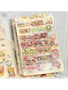 10张随机可爱粉色卡哇伊风格贴纸，适用于水瓶、笔记本电脑和手机装饰，可作为闺蜜拆箱礼物和派对小礼品（部分款式可能存在色差） - 彩色 - 查看 7