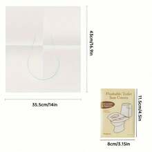 100pcs Disposable Toilet Seat Covers, Flushable Paper Toilet Mats, Travel Essential, Suitable For Airplane, Travel, Public Restrooms And Camping, Lightweight And Hygienic, Bathroom Decor, All Season - Multicolor - View 7