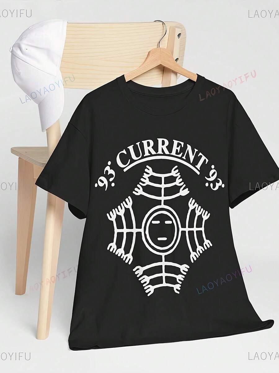 Current 93 Folk Industrial-Style Music Printed T-Shirt Death In June Coil Psychic TV Crisis Throbbing Gristle Man Cotton Tshirts - Phong cách 18 - Xem 1