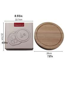 1 Set Mini Personal Charcuterie & Cheese Board Set With Tray - 6 Inch Appetizer Platter, Includes Utensils, Bamboo, Wedding, Bridal Shower, Baby Shower Gift Set - Multicolor - View 8