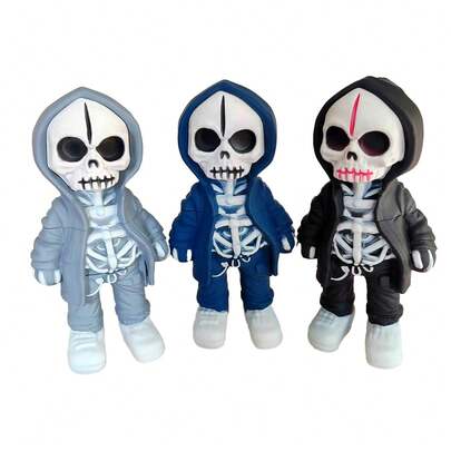 新款创意骷髅头造型塑料金属研磨器，酷炫骷髅头设计吸烟研磨器，手动金属研磨器，3种颜色可选，吸烟配件