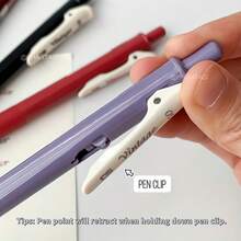 7pcs Retro Colorful 0.5mm Ballpoint Pens, Classic Colors For Writing, Drawing, Marking - Multicolor - View 6