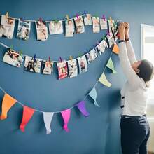 Colorful Mini Wooden Clips, Suitable For Photos, DIY Crafts And Holiday Decorations - Lightweight, Elegant, Multipurpose, Ideal For Weddings, Parties, Home Decor, Holiday Decoration Accessories | Decorative Wooden Clips | Vibrant Colors, Hanging Decor, Perfect For Christmas, Ideal For Thanksgiving - Multicolor - View 7