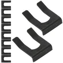 Heavy Duty Metal Hose Clamps, Automotive Brake Line Steel Clips, U-Shaped Fuel Pipe Fasteners, Suitable For Brake Lines, Fuel Lines, Parking Brake Cables U-Shaped Steel Clips, Auto Parts - Black - View 3