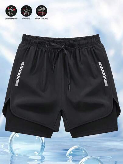 女士运动短裤，透气舒适，适合跑步、户外活动、健身和日常穿着。