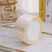 1卷棕色涤纶丝带，适用于DIY手工、礼品包装、婚礼装饰、蝴蝶结制作、婚礼回礼盒、圣诞节和派对装饰、婚礼请柬、节日装饰 - 咖啡棕 - 查看 6