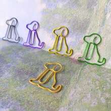 20pcs Colorful Animal Shaped Paper Clips, Random Mix Of Cute Dog Designs, Creative Fun Binder Clips