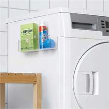 iDesign AFFIXX Plastic Wall Mount Organizer for Kitchen Bathroom Office Bedroom Garage Craft Room 3" x 11" x 3.25" Clear Large - Transparente - Ver 3