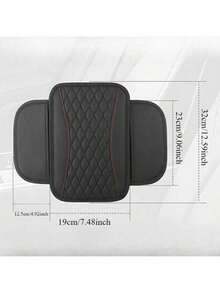 1pc Patchwork Leather Center Console Covers For Cars,Upgraded Arm Rest Cover For Car With Side Storage Pocket For Car Seat Organizer,Middle Console Cover Stylish Car Decoration Fit For Most Cars, Vehicles, SUVs - Style a - View 2