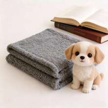 Soft Blanket Sleeping Mat Fluffy Pet Blanket, Soft Alpaca Fleece Throw Blanket, Suitable For Dogs & Cats, Available In Gray And Black - Multicolor - View 4