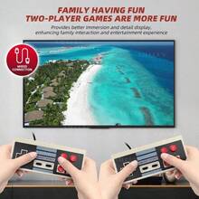 Consolas de videojuegos retro de 8 bits FHD Mini Game Stick con 620 juegos incorporados, 2 mandos clásicos, recreación de juegos clásicos - Blanco - Ver 6