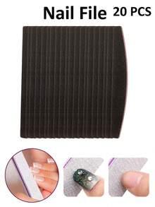 Nail File, Professional Nail File, Reusable Double-Sided Sandpaper Nail File (100/180 Grit), 1/5/10/20/35/50 Pcs, Home And Salon Manicure Tool, Women Gift, Manicure Tool, Nail Care Tool, Grooming Tool, Cosmetic Tool, Nail Care Accessory - Light Grey - View 18