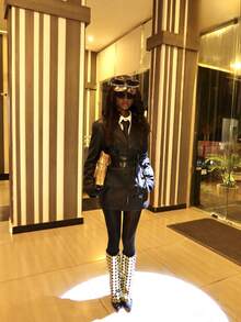 So Me Infernom Pointy Toe Mid Calf Boot Seequin Disco Boots Party  Plain    Contrast Mesh    Party  Party    Fall/ Winter - Vàng - Xem 5