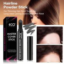2pcs Hair Regrowth Powder Stick, Instantly Cover Roots (Black), Waterproof Root Concealer, Suitable For Sparse Roots, Long-Lasting Quick Coverage, Unisex Hair Powder Stick - Black - View 5